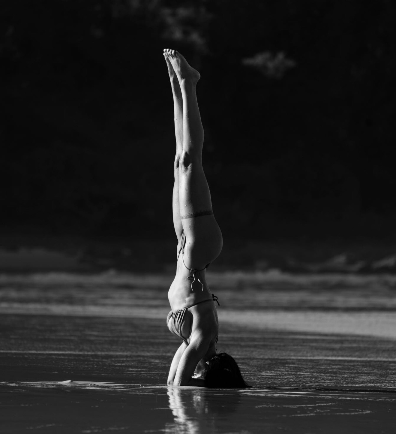 Black and white coastal yoga practice by Emaura Elements